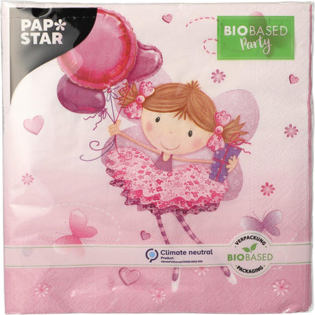 Papstar set 20 tovaglioli piccola ballerina 3 strati 33x33cm