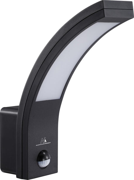 Lampada LED Maclean con sensore di movimento, sensore di movimento PIR - nero - bianco neutro (4000k)