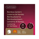 Decoris lumineo Lanterna LED bambù 25x25x27,5 cm (escl. 3 batterie AAA)
