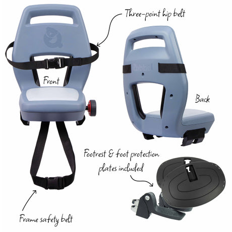 Widek b.v. Sedile posteriore qibbel junior 6+ portapacchi blu