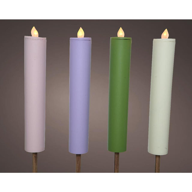 Lumineo torcia solare in plastica dia4-h90cm disponibile in 4 diversi colori