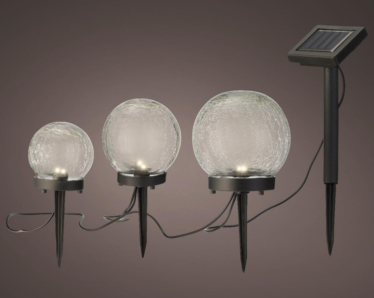 Lampione solare Lumineo dia12-h12cm 3 lampade
