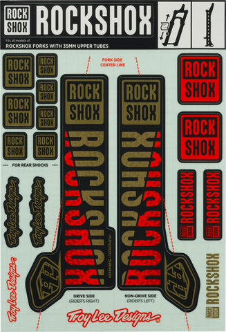 Rockshox troy lee disegni kit decalcomanie f.pike lyrik yari dominio rivelazione c. 2018