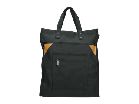 Borsa shopping in tela robusta nera