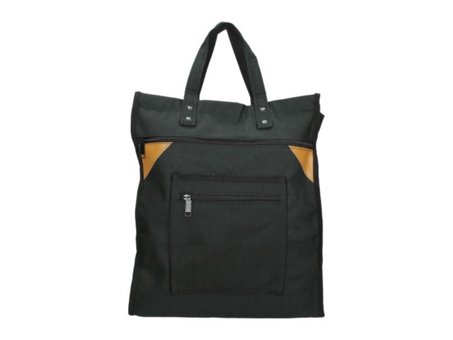 Borsa shopping in tela robusta nera