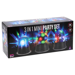 È ora di festeggiare! set da 3 mini discoteca per feste