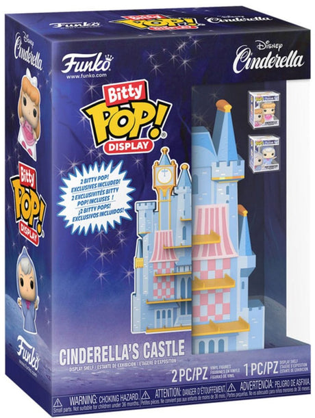 FunkoDisney Bitty Pop! esposizione con 2 figure in vinile della bambola del castello di Cenerentola! figura - 2 cm