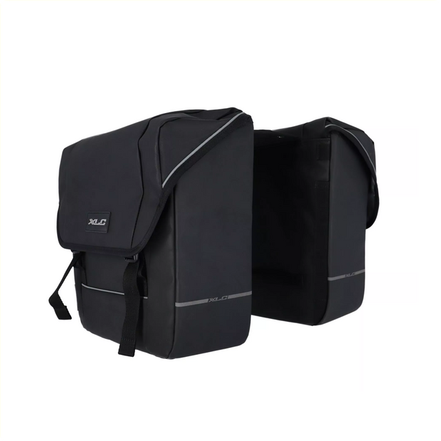 XLC 5: 1 borsa per biciclette a doppia bicicletta, contenuto 35L, nero. 35x30x12cm
