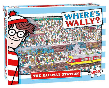 Puzzle con tanti regali di Dov'è la stazione ferroviaria di Wally - 1000 pezzi