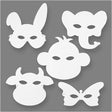 Azienda creativa https: www.cchobby.nl maschere di animali-h-13-24-cm-l-20-28-cm-230-gr-bianco-16-pezzi-1-scatola