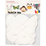 Azienda creativa https: www.cchobby.nl maschere di animali-h-13-24-cm-l-20-28-cm-230-gr-bianco-16-pezzi-1-scatola