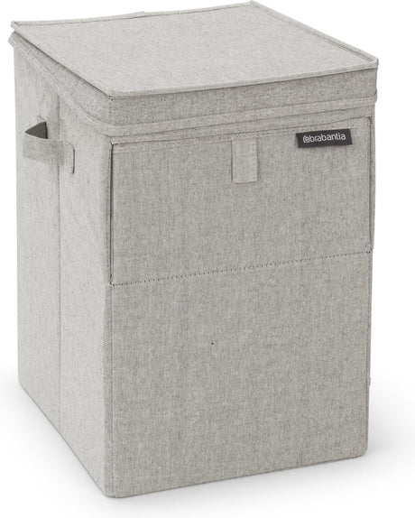Cesta portabiancheria Brabantia - con coperchio - impilabile - 35 l - grigio