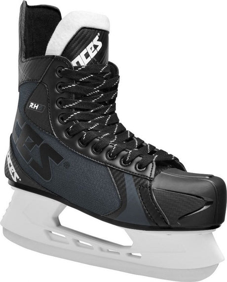 Roces – rh 6 – pattini da hockey su ghiaccio – pattini da uomo – bianco e nero – fodera comfort con coppa alla caviglia ad alto supporto – taglia eu 40