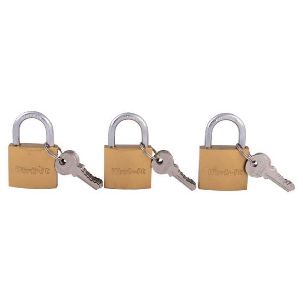 Set lucchetti 3 pz. con chiave uguale