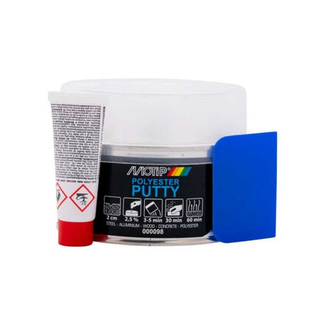 Stucco poliestere acciaio Motip 500 grammi