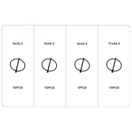 Assortimento perni di bloccaggio Topgear 50 pezzi