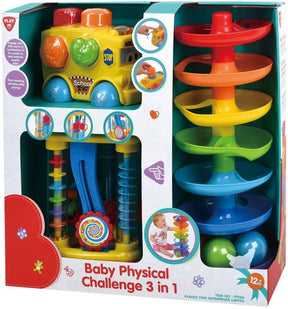 Playgo - Set da gioco per bambini in 3 pezzi in colori allegri