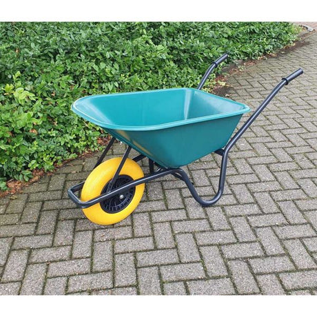 Carriola contenitore plastica verde 85 litri HQ antigoccia