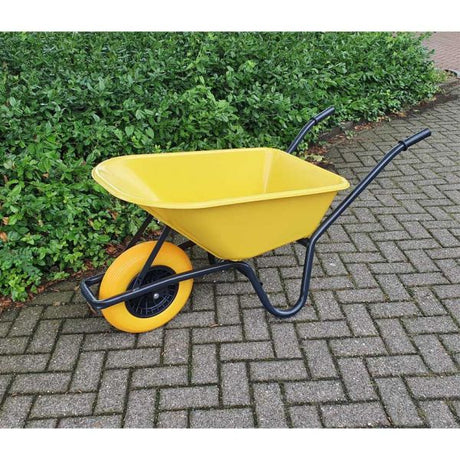 Carriola contenitore plastica giallo 85 litri HQ antigoccia