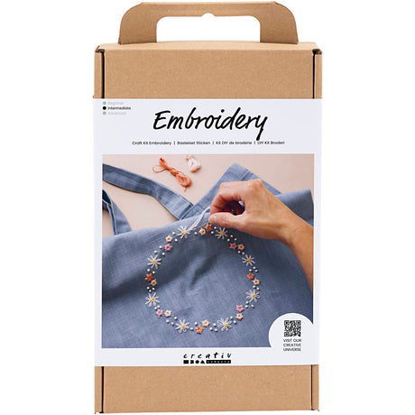 Creative Company Hobbyset ricamato blu piccione blu portante
