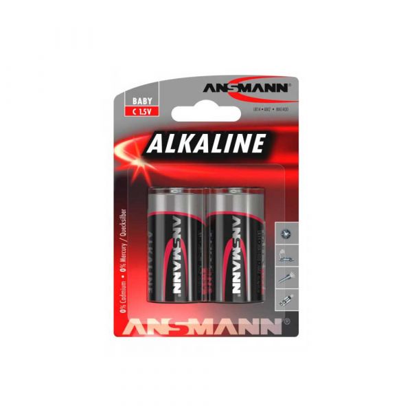 Batteria alcalina lr14 2pz.