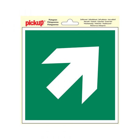Adesivo via di fuga freccia diagonale - 200x200 mm.