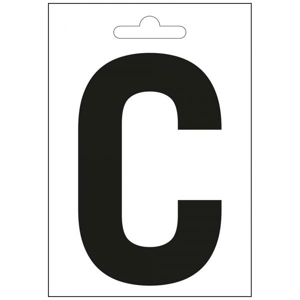 Lettera nautica c nera 100 mm.