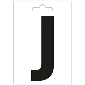 Lettera nautica j nera 100 mm.