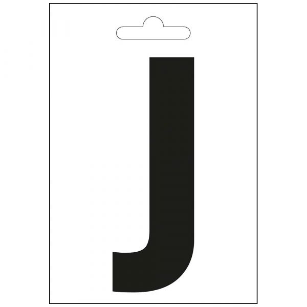 Lettera nautica j nera 100 mm.