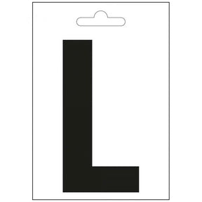 Lettera nautica l nera 100 mm.