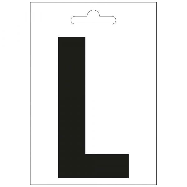 Lettera nautica l nera 100 mm.