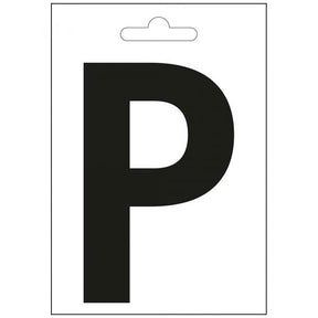 Lettera nautica p nera 100 mm.