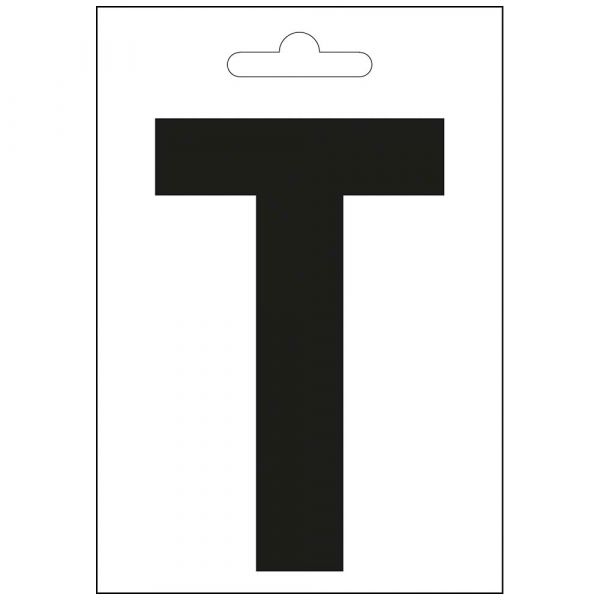 Lettera nautica t nera 100 mm.
