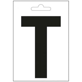 Lettera nautica t nera 100 mm.
