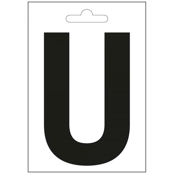 Lettera nautica u nera 100 mm.