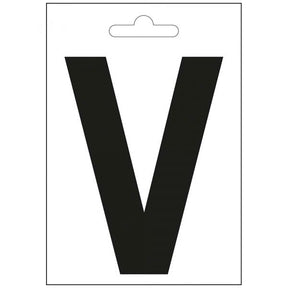 Lettera nautica v nera 100 mm.
