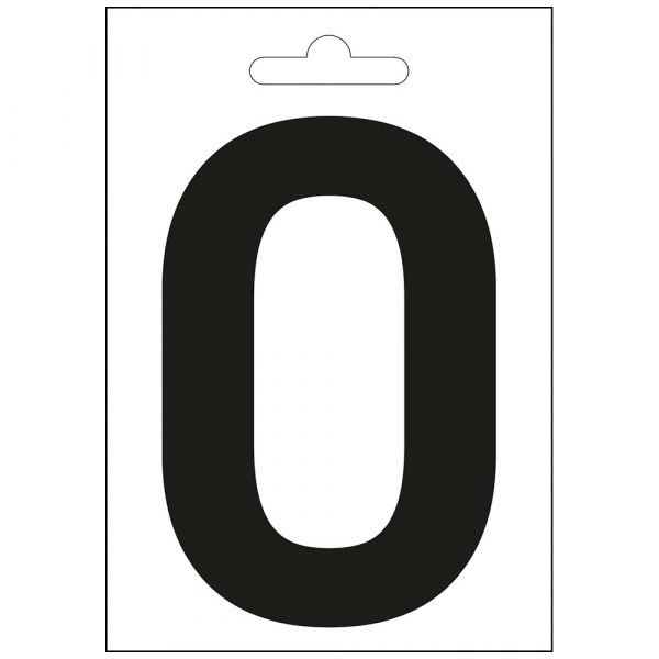 Numero nautico 0 nero 100 mm.
