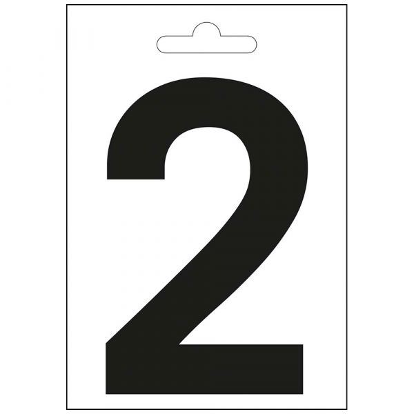 Numero nautico 2 nero 100 mm.