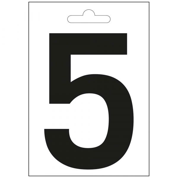 Numero nautico 5 nero 100 mm.