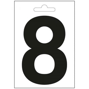 Numero nautico 8 nero 100 mm.