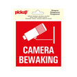 Adesivo di sorveglianza con telecamera - 150x150 mm.