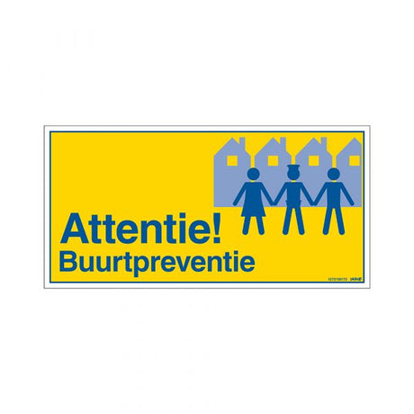 Cartello attenzione prevenzione quartiere - 150x300 mm.
