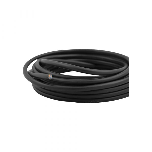 Cavo domestico 2x0,75 nero 5 metri.