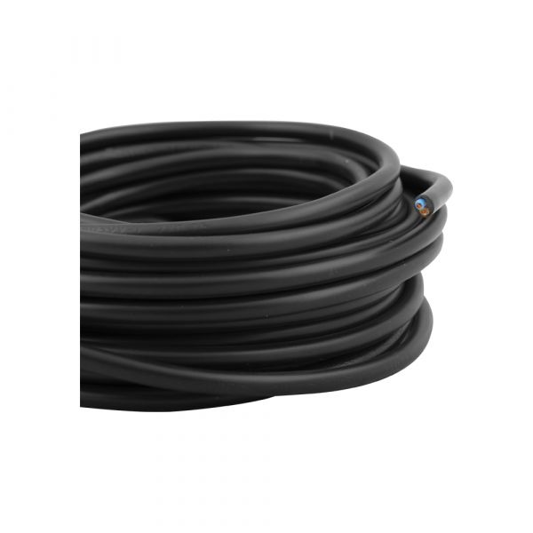 Cordone domestico 2x0,75 nero 10 metri.