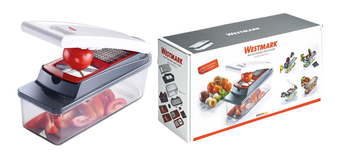 Taglierina multiuso Westmark da 12 pezzi con vassoio di raccolta 315x115x145mm