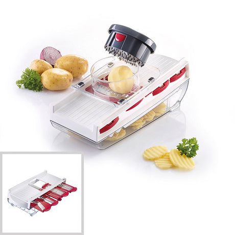 Tagliaverdure e frutta Westmark con 5 inserti da taglio 305x130x140mm