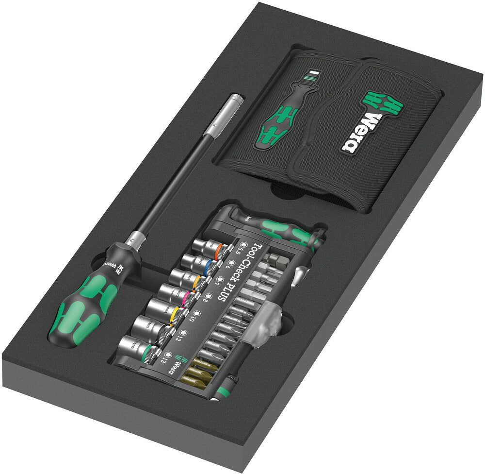 Inserto in schiuma Wera 9750 con Kraftform Kompakt e Tool Check Plus Set 1, 57 pezzi - 05150150001