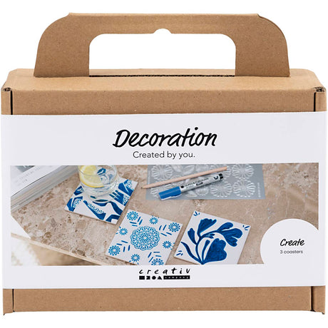 Azienda creativa https: www.cchobby.nl mini-hobbyset-decoration-porcelain-coasters-blue-1-box