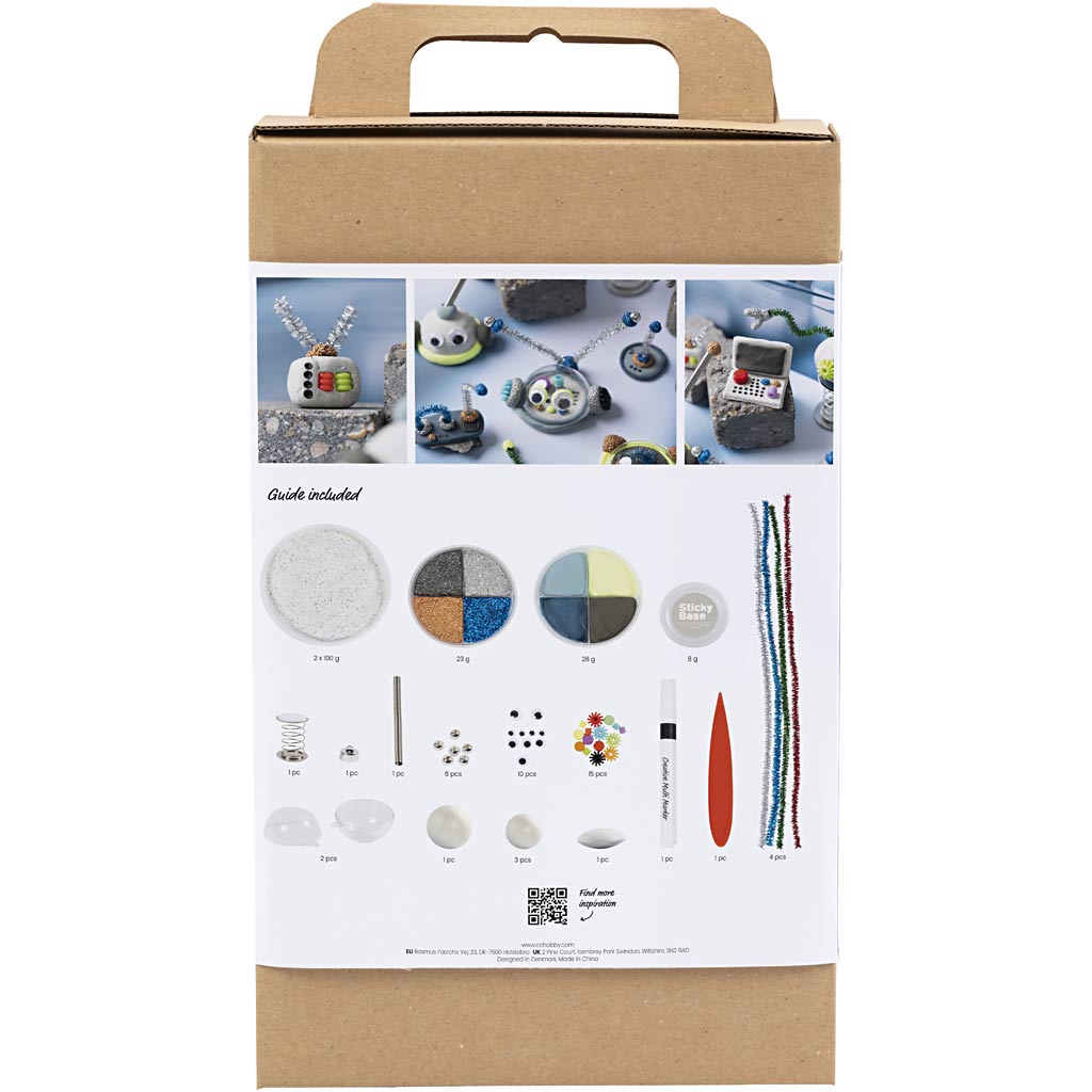 Azienda creativa https: www.cchobby.nl hobbyset-boetseren-robot-blue-gray-red-silvered-1-box