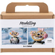 Azienda creativa https: www.cchobby.nl mini-hobbyset-boetseren-robot-grey-pink-1-doos